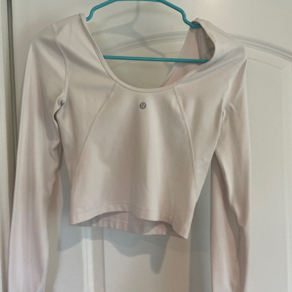 Long Sleeved White Cropped Lululemon Swiftly Tech
